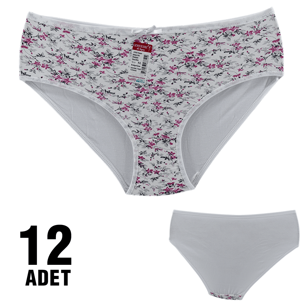 Güryıldız 92007 XL Desenli Bayan Bato 12'li