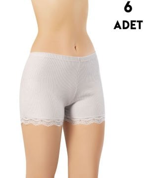 Kota 5022-2 Bayan Dantelli Şort 6'lı