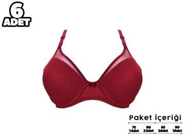 Liza 2240 Balenli Destekli Sütyen 6'lı