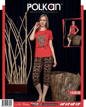 Polkan 15810 Kısa Kollu Kapri Bayan Pijama Takımı