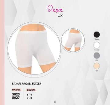 Dondeza 5023 Paçalı Bayan Boxer 6'lı