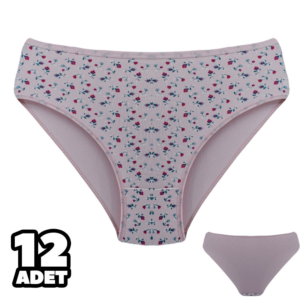 Dondeza 201-163 Desenli Bayan Ara Beden Külot 12'li