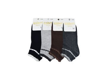 Esinti 33-10 (36-40) Naturel Pamuk Bayan Patik Çorap 12'li
