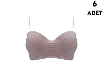 Liza 2300 Balenli Desteksiz Jakarlı Lotus Cup Sütyen 6'lı