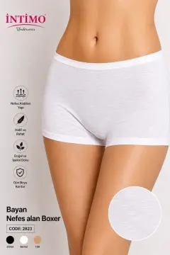 İntimo 2823 (S-M-L-XL) Nefes Alan Bayan Boxer 6'lı