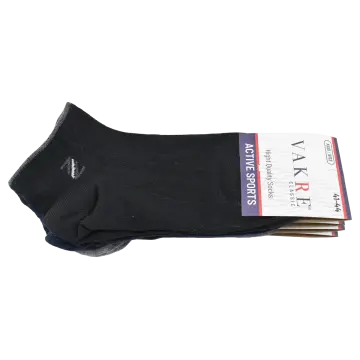 Vakre 9113-8 (41-44 NO) Erkek Penye Likralı Patik Çorap 12'li