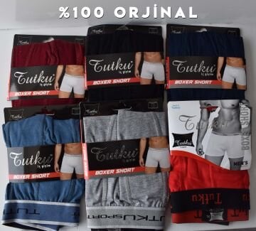 Tutku 0400 Erkek Elestan Spor Boxer