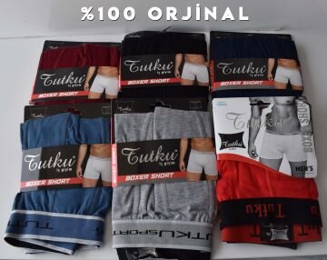 Tutku 0400 Erkek Elestan Spor Boxer