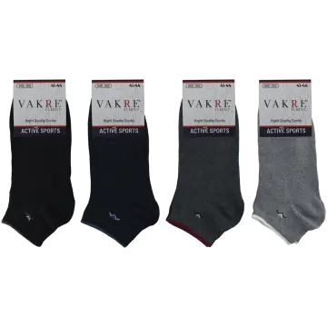Vakre 9113-5 (41-44 NO) Erkek Penye Likralı Patik Çorap 12'li