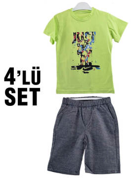 Fantastic Erkek Çocuk Takım 5-6-7-8 Yaş 4 Lü
