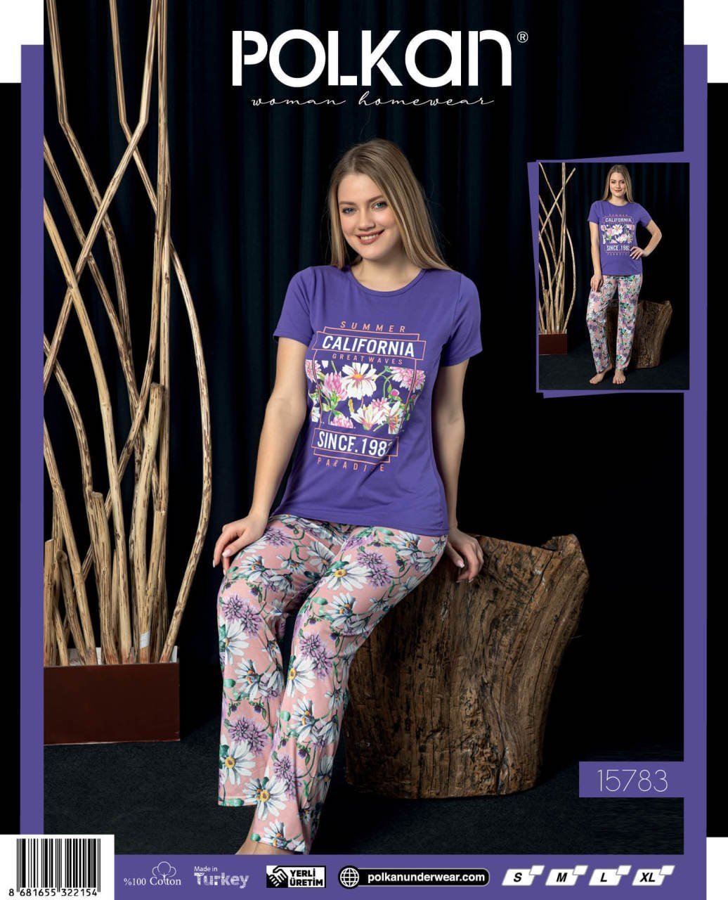 Polkan 15783 Kısa Kollu Bayan Pijama Takımı