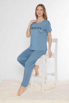 Alperi 780-63 (M-L-XL-XXL) Bayan Kısa Kollu Pijama Takım 4'lü