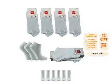 Şirin 4060-5 (36-40) Bayan  Penye Patik Çorap 12'li