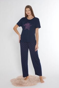 Alperi 780-62 (M-L-XL-XXL) Bayan Kısa Kollu Pijama Takım 4'lü