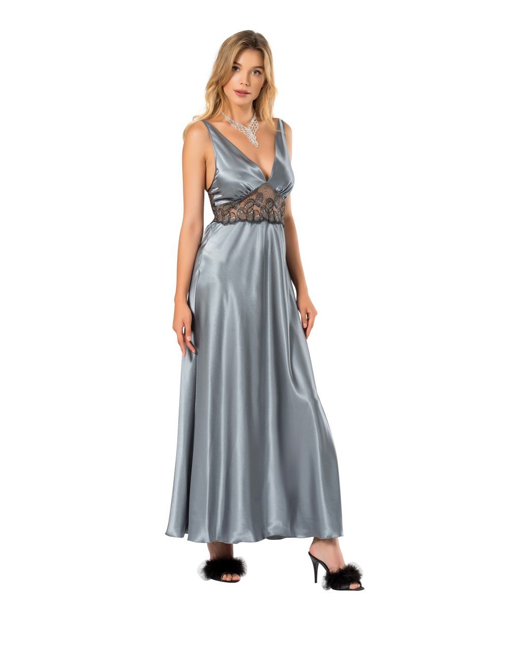 Moongirl 081 Bayan Fantazi Saten Gecelik