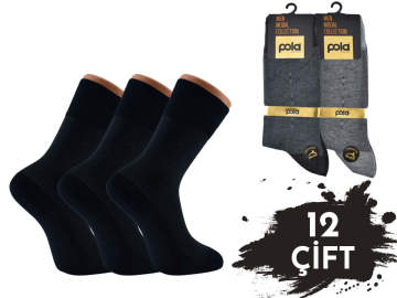Pola 1628 Parfümlü Yazlık Dikişsiz Modal Erkek Çorap 12'li