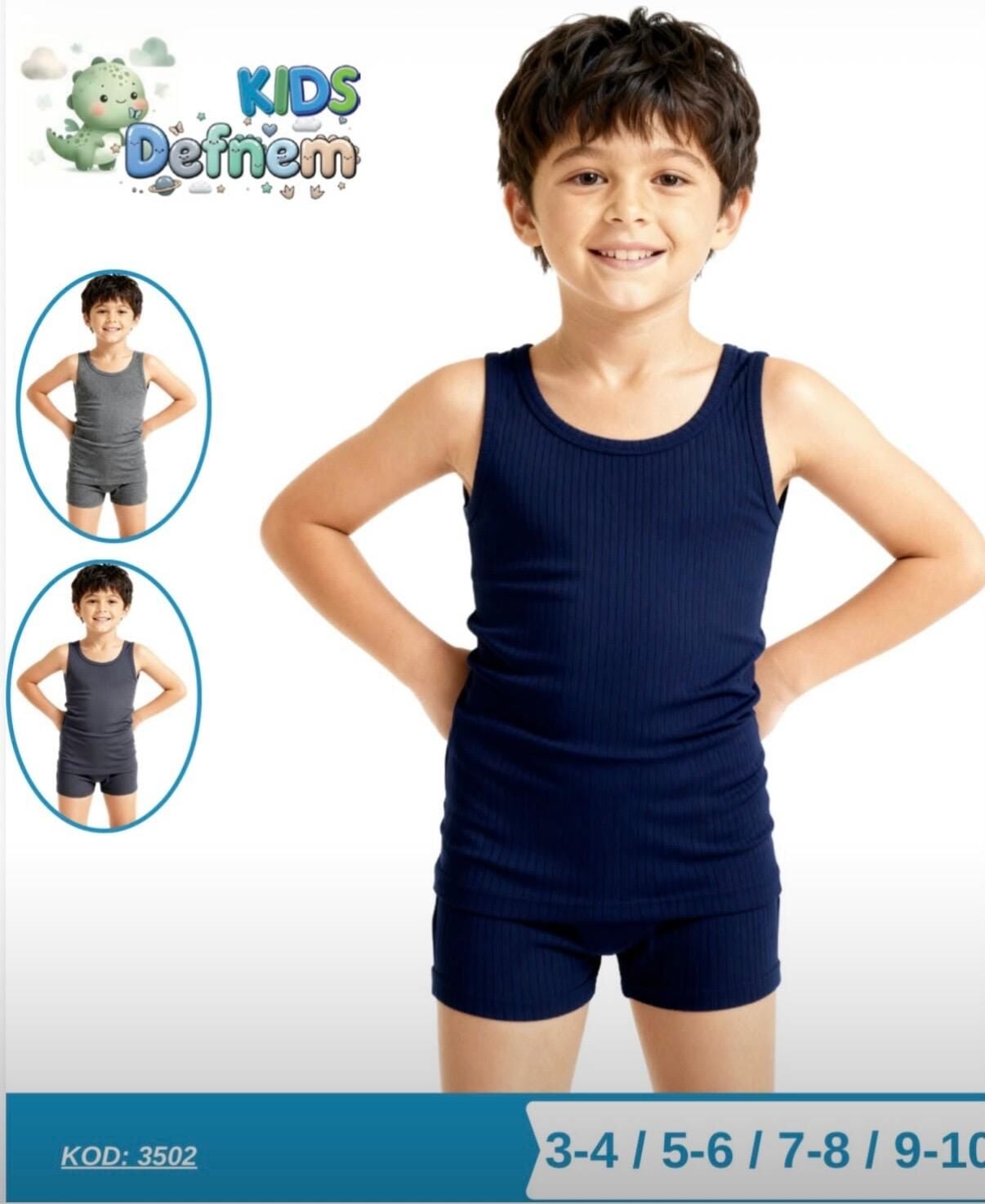 Defnem 3502 Erkek Çocuk Raporlu Boxer Takım 6'lı