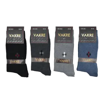 Vakre 9014-39 (41-44) Erkek Penye Likralı Çorap 12'li