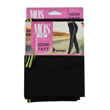 Moss Yanı Desenli Dikişsiz Uzun Tayt