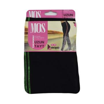 Moss Yanı Desenli Dikişsiz Uzun Tayt