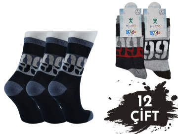 Milano Erkek Çocuk Çorap 12'li