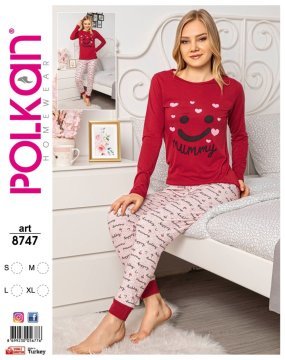 Polkan 8747 Uzun Kol Bayan Pijama Takımı