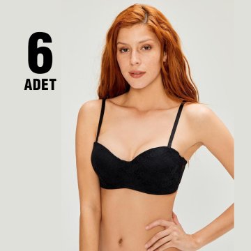 Cansoy 310 Dantelli Lotus Cup Bayan Sütyen 6'lı