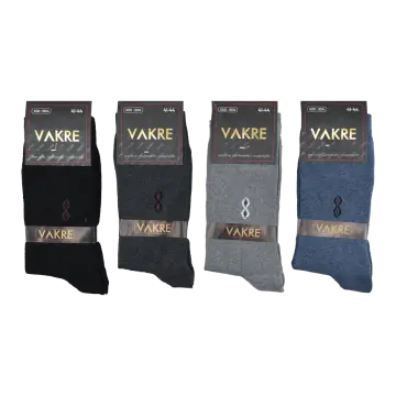 Vakre 9014-38 (41-44) Erkek Penye Likralı Çorap 12'li