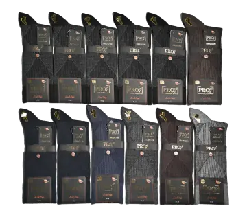 Pro 18651 (41-44) Dikişsiz Modal Erkek Çorap 12'li