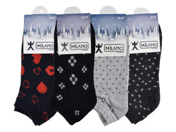 Milano Bayan Havlu Kışlık Patik 12'li