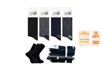 Staray 0043 3'lü Erkek Penye Soket 12'li