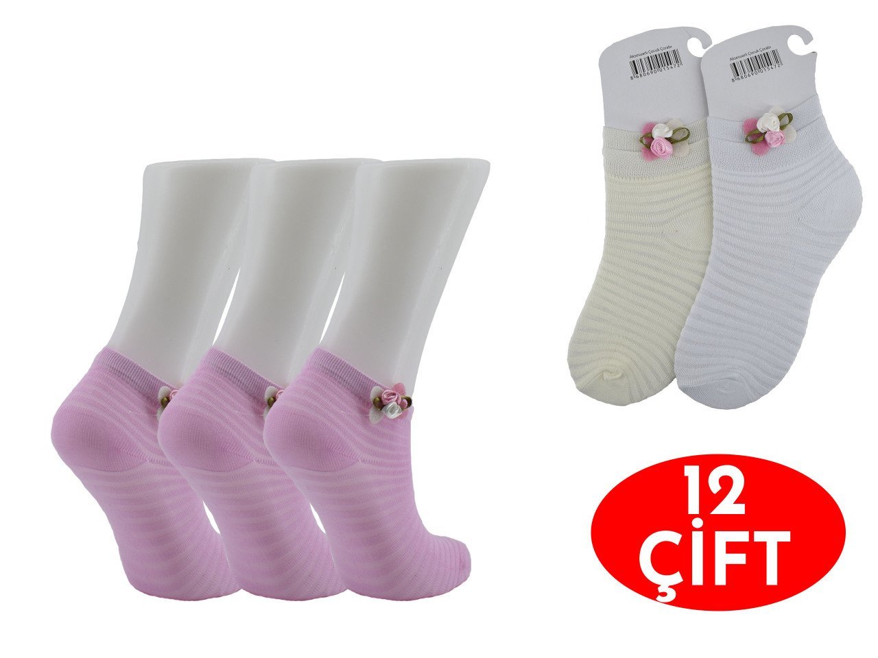 Özmen Klimalı Kız Aksesuarlı Çorap 12'li