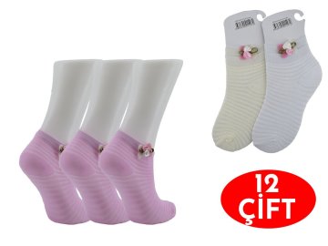 Özmen Klimalı Kız Aksesuarlı Çorap 12'li