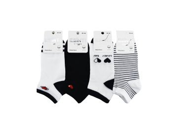 Esinti 30-9 Naturel Pamuk Dikişsiz Bayan Patik 12'li