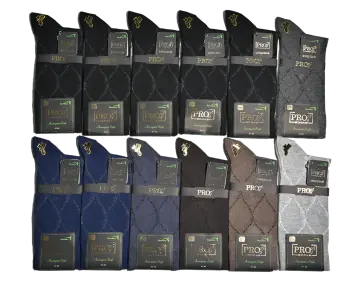 Pro 17672 (41-44) Dikişsiz Bambu Erkek Çorap 12'li