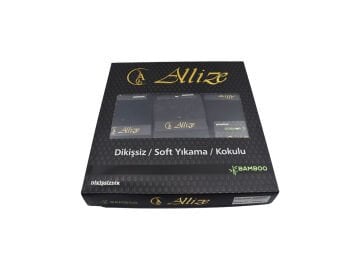 Allize 1245 Yıkamalı Dikişsiz Ter Emici Erkek Bambu Çorap 12'li
