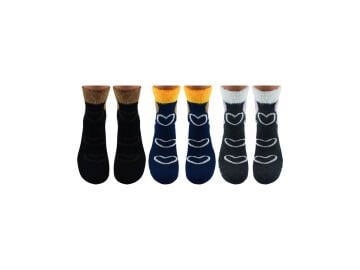 XGRİ POLO 40-2 Havlu Yumoş Peluş Yıkamalı Kışlık Bayan Soket Çorap 12'li