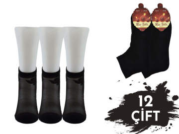 Miss Bella Kabartma Desen Bayan Tül Patik 12'li