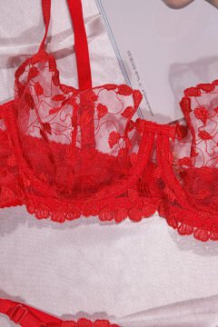 Aysemin Brodeli 7004 B Cup (75-80-85-90) Balenli Desteksiz Bayan Sütyen Takım 6'lı