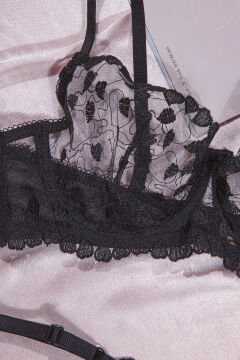 Aysemin Brodeli 7004 B Cup (75-80-85-90) Balenli Desteksiz Bayan Sütyen Takım 6'lı