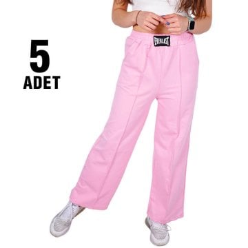 Gipaş 1053 Everlast Salaş İspanyol Paça Kompak Bayan Eşofman Alt 5'li Seri