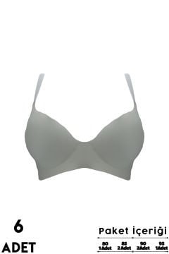 Aysemin 301 B Cup Balensiz Desteksiz Lazer Kesim Bayan Sütyen 6'lı