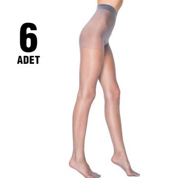 Penti Likra Fit 15 Parlak Burunsuz Külotlu Çorap 6'lı