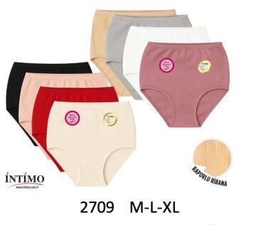 İntimo 2709 (M-L-XL) Raporlu Yüksek Bel Toparlayıcı Bayan Külot 12'li
