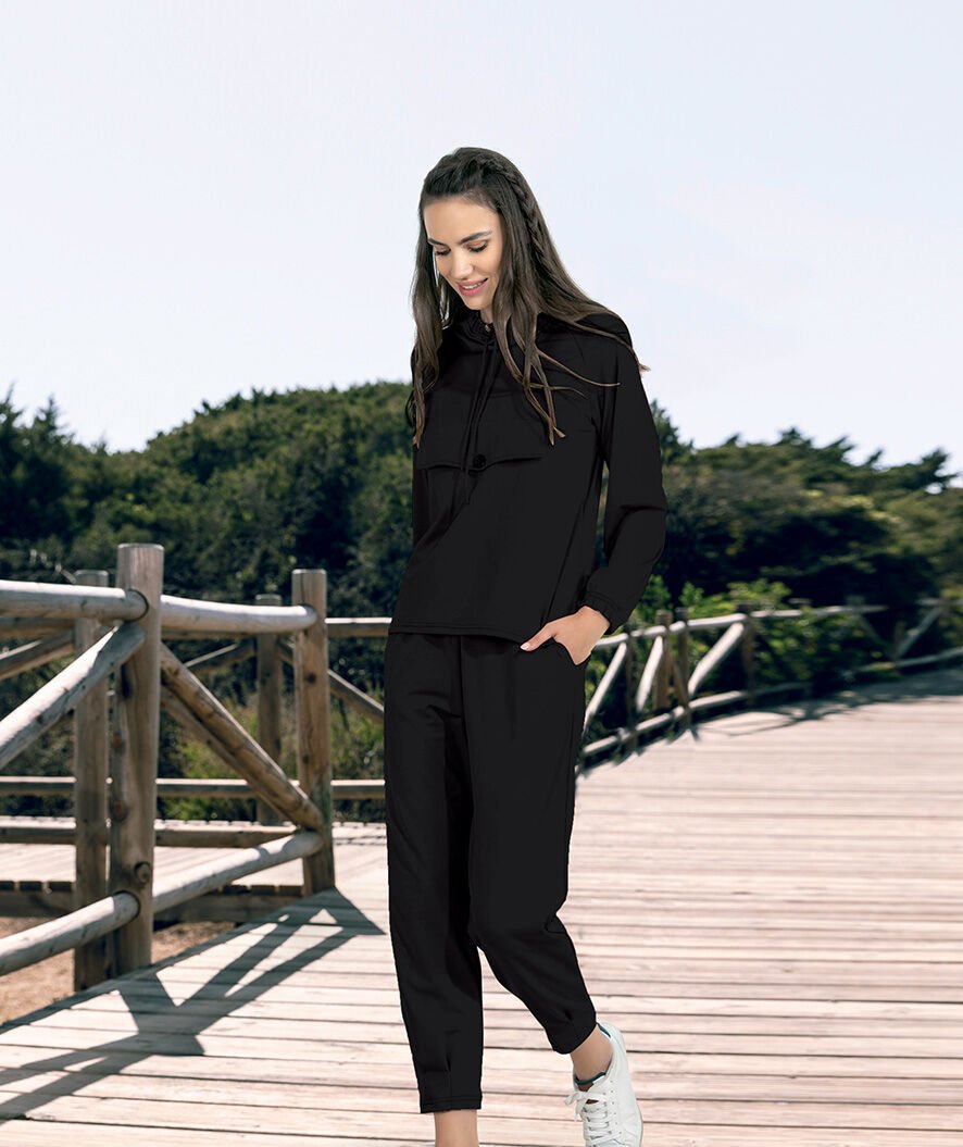 Dowry 41-68 (S-M-L-XL) Uzun Kollu Bayan Pijama Takımı 4'lü