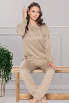 Dowry 09-150 (S-M-L-XL) Uzun Kollu Bayan Pijama Takımı 4'lü