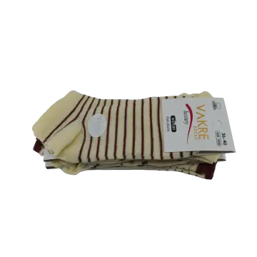 Vakre 9328-26 (36-40) Bayan Penye Patik Çorap 12'li