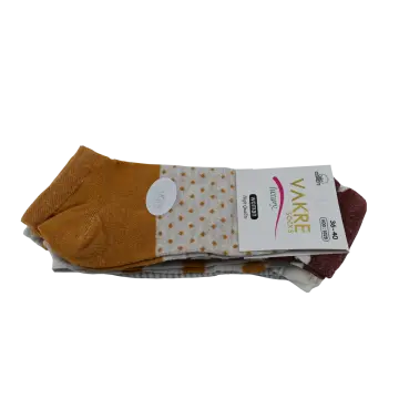 Vakre 9328-29 (36-40) Bayan Penye Patik Çorap 12'li