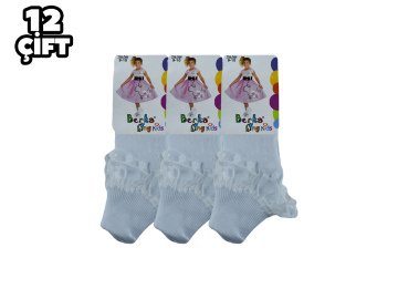 Berka Dantelli Çocuk Çorap 12'li