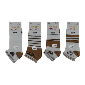 Vakre 9328-27 (36-40) Bayan Penye Patik Çorap 12'li
